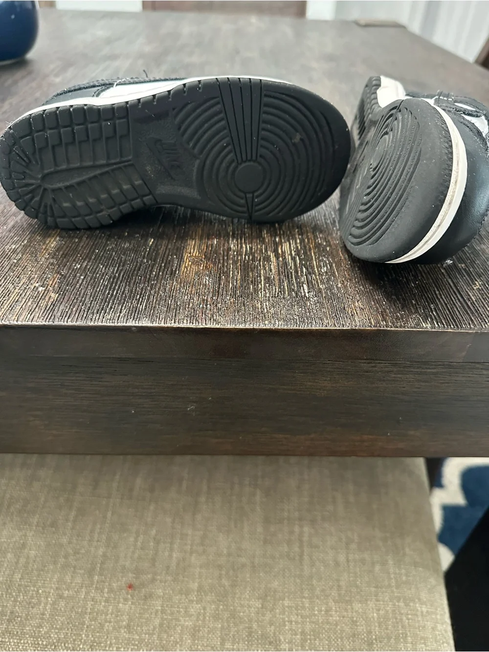 Nike Kids Black and White Low-Top Sneakers